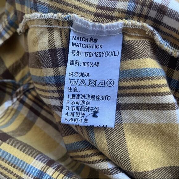 Plaid yellow versatile women’s flannel size 2XL Matchstick - Picture 6 of 7
